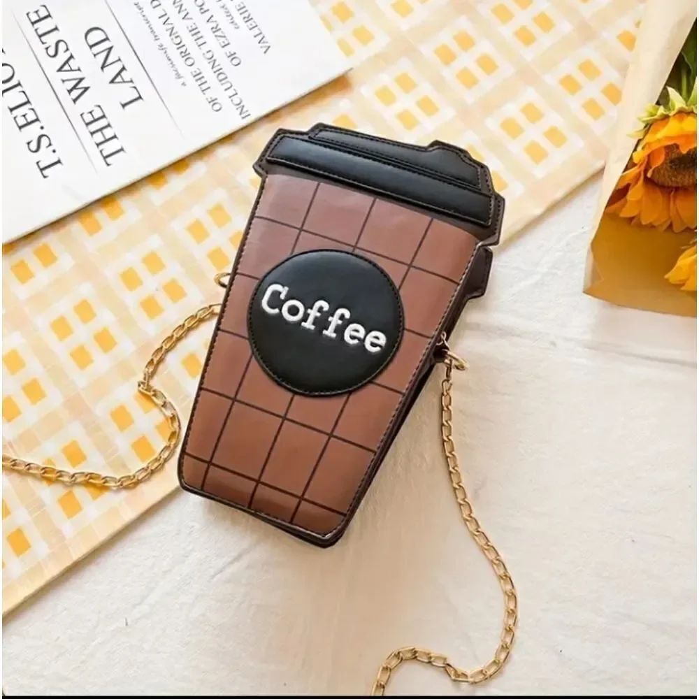 Novelty Coffee Crossbody Bag Purse Cup Shape
